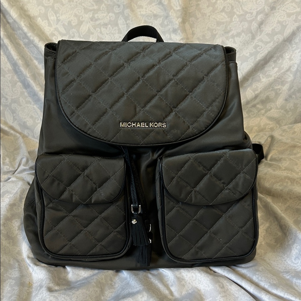 Michael Kors Quilted Charcoal Backpack